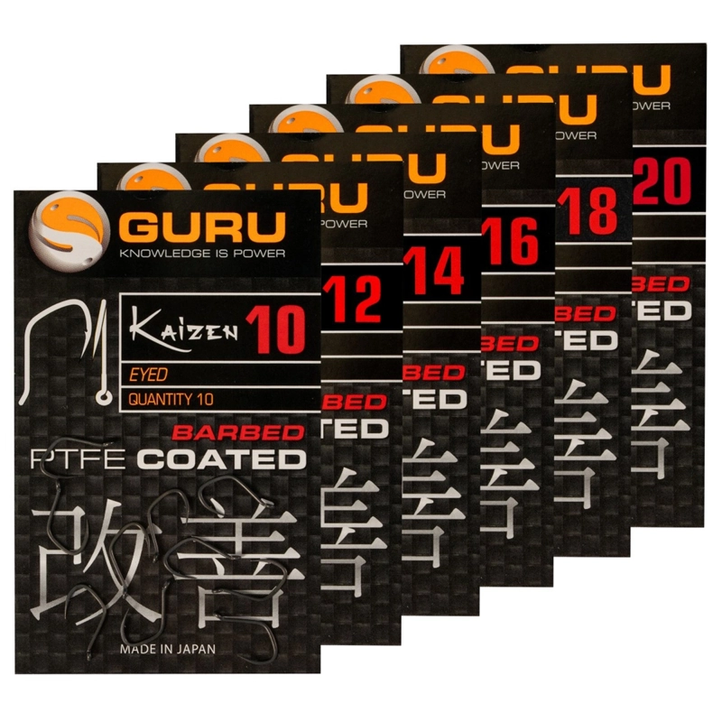 Guru Kaizen Eyed Barbed Hooks